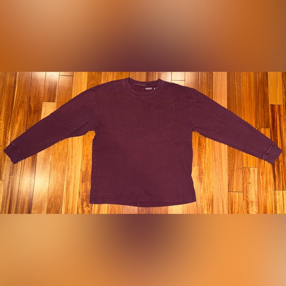 Abercrombie & Fitch Men's Large Maroon Crewneck Sweater
